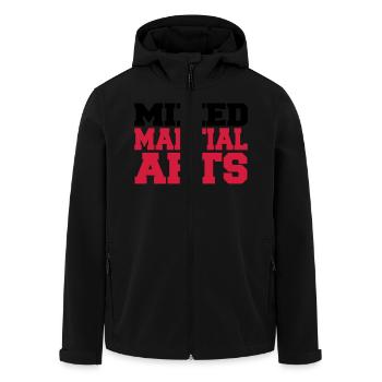 Mixed Martial Arts - Men’s Recycled Softshell Jacket by Stanley/Stella - black - Front - AI Model Male 185 light (185cm)