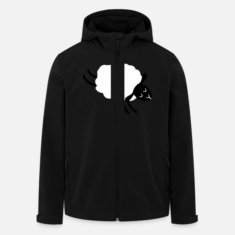 Jumping Sheep - Men’s Recycled Softshell Jacket by Stanley/Stella - black