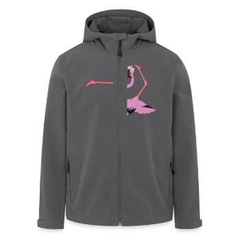 Flamongo // Flamingo - Recycelte Männer Softshell-Jacke von Stanley/Stella - Schwarz - Vorne - AI Model Male 185 light (185cm)