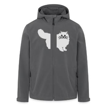 Chat - Veste softshell homme en polyester recyclé Stanley/Stella - noir - Devant - AI Model Male 185 light (185cm)