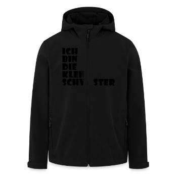 Ich bin die kleine Schwester - Recycelte Männer Softshell-Jacke von Stanley/Stella - Schwarz - Vorne - AI Model Male 185 light (185cm)