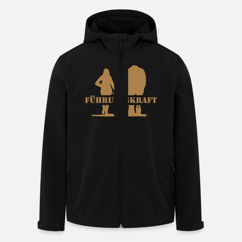 Pferd führen - Recycelte Männer Softshell-Jacke von Stanley/Stella - Schwarz