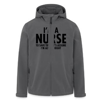 I'm A Nurse, To Save Time Let's Assume... - Recycelte Männer Softshell-Jacke von Stanley/Stella - Schwarz - Vorne - AI Model Male 185 light (185cm)