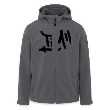 Graffiti Tim - Recycelte Männer Softshell-Jacke von Stanley/Stella - Schwarz - Vorne - AI Model Male 185 light (185cm)