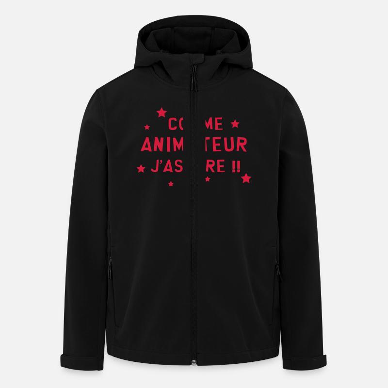 Animateur / Animatrice / Animation / Vacances - Veste softshell homme en polyester recyclé Stanley/Stella - noir
