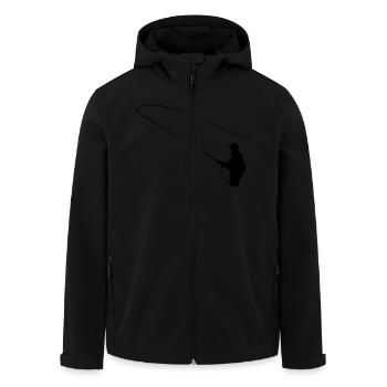 Angler - Recycelte Männer Softshell-Jacke von Stanley/Stella - Schwarz - Vorne - AI Model Male 185 light (185cm)
