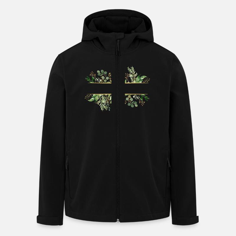 Leaf frame - Recycelte Männer Softshell-Jacke von Stanley/Stella - Schwarz