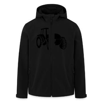traktor - Recycelte Männer Softshell-Jacke von Stanley/Stella - Schwarz - Vorne - AI Model Male 185 light (185cm)