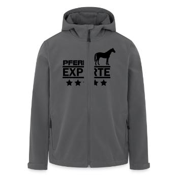 pferde experte - Recycelte Männer Softshell-Jacke von Stanley/Stella - Schwarz - Vorne - AI Model Male 185 light (185cm)