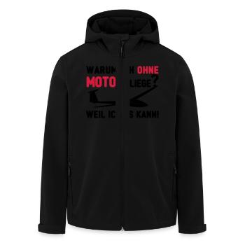 Segelfliegen ohne Motor Geschenk - Recycelte Männer Softshell-Jacke von Stanley/Stella - Schwarz - Vorne - AI Model Male 185 light (185cm)