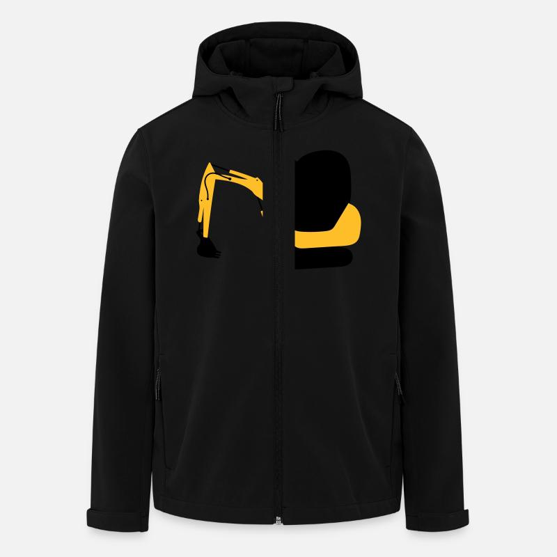 Bagger - Recycelte Männer Softshell-Jacke von Stanley/Stella - Schwarz