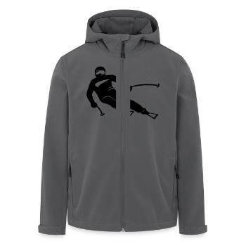 Winter - Skifahrer - Recycelte Männer Softshell-Jacke von Stanley/Stella - Schwarz - Vorne - AI Model Male 185 light (185cm)