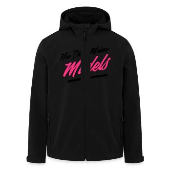 nie ohne meine mädels - Recycelte Männer Softshell-Jacke von Stanley/Stella - Schwarz - Vorne - AI Model Male 185 light (185cm)