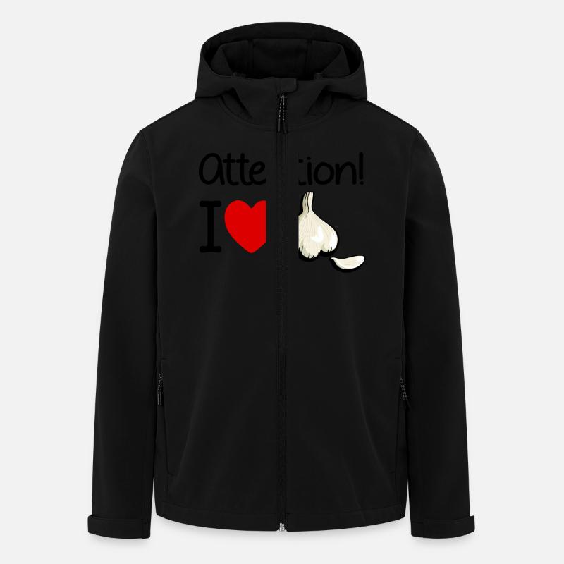 Knoblauch Achtung Kochen Geruch Geschenk - Recycelte Männer Softshell-Jacke von Stanley/Stella - Schwarz
