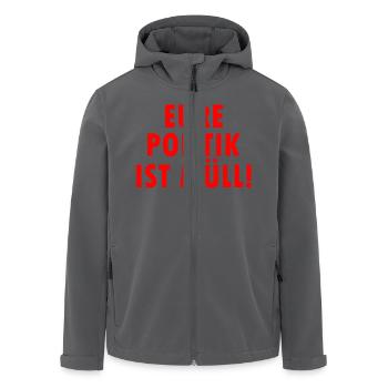 Eure politik ist müll - Recycelte Männer Softshell-Jacke von Stanley/Stella - Schwarz - Vorne - AI Model Male 185 light (185cm)