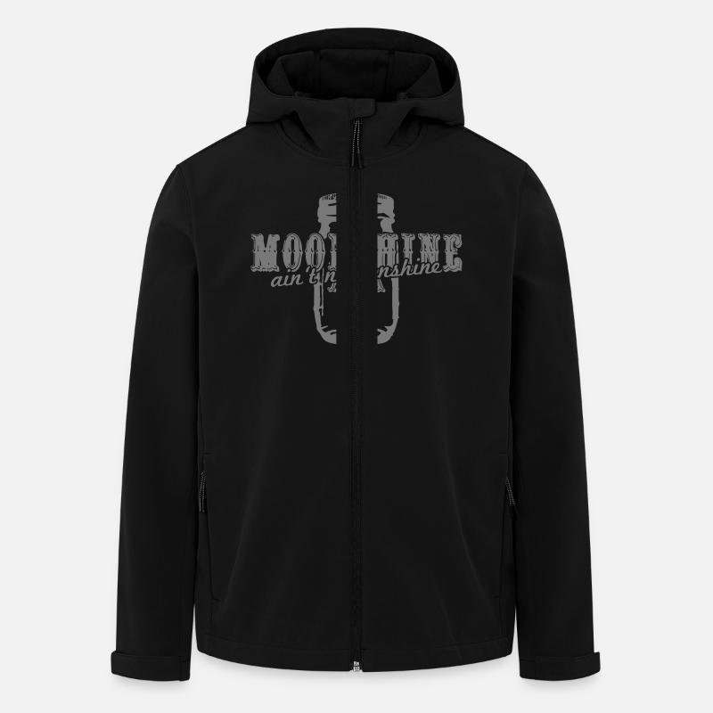 Moonshine :: ain't no sunshine - Recycelte Männer Softshell-Jacke von Stanley/Stella - Schwarz
