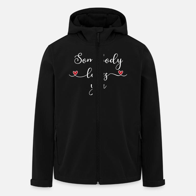 Jemand liebt Dich - Recycelte Männer Softshell-Jacke von Stanley/Stella - Schwarz
