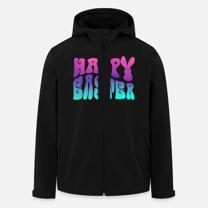 Happy Easter lettering - Men’s Recycled Softshell Jacket by Stanley/Stella - black