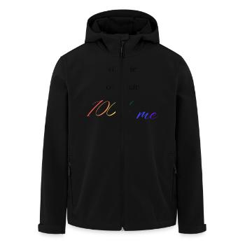 100% me - Veste softshell homme en polyester recyclé Stanley/Stella - noir - Devant - AI Model Male 185 light (185cm)