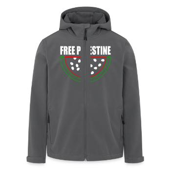 Free palestine Wassermelone Melone - Recycelte Männer Softshell-Jacke von Stanley/Stella - Anthrazit - Vorne - AI Model Male 185 light (185cm)