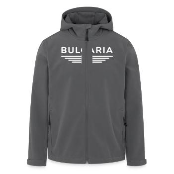 Bulgaria Design – L’amour de la culture - Veste softshell homme en polyester recyclé Stanley/Stella - noir - Devant - AI Model Male 185 light (185cm)