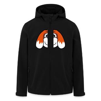 Hund Gesicht Kleiner Glücklicher Welpe Haustier - Recycelte Männer Softshell-Jacke von Stanley/Stella - Schwarz - Vorne - AI Model Male 185 light (185cm)