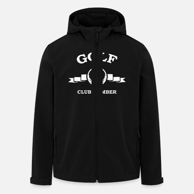 Membre du club de golf - Veste softshell homme en polyester recyclé Stanley/Stella - noir