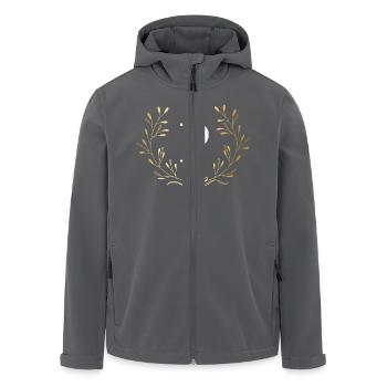Buchstabe p Goldene Blumenkrone - Recycelte Männer Softshell-Jacke von Stanley/Stella - Schwarz - Vorne - AI Model Male 185 light (185cm)