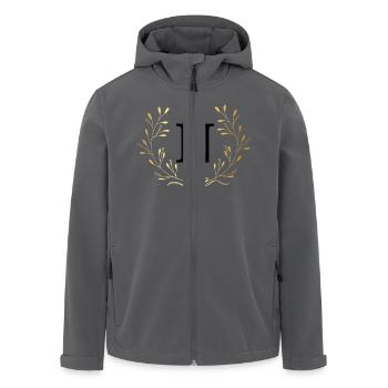Letter n Gold Floral Crown - Men’s Recycled Softshell Jacket by Stanley/Stella - black - Front - AI Model Male 185 light (185cm)