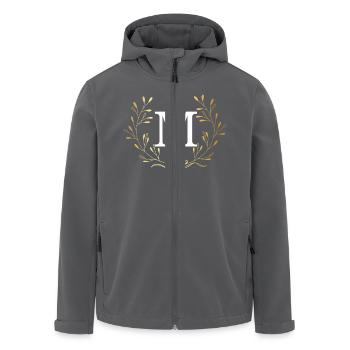 Buchstabe M Goldene Blumenkrone - Recycelte Männer Softshell-Jacke von Stanley/Stella - Schwarz - Vorne - AI Model Male 185 light (185cm)