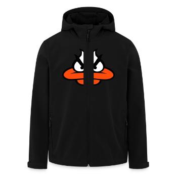 Canard a l’air drôle en colère en colère méchant regard aigre - Veste softshell homme en polyester recyclé Stanley/Stella - noir - Devant - AI Model Male 185 light (185cm)