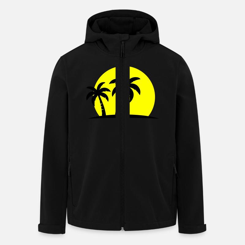 Palm Tree Beach Sunset Holiday - Veste softshell homme en polyester recyclé Stanley/Stella - noir