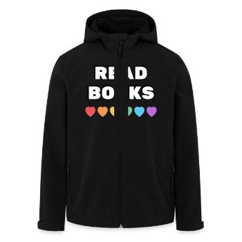 Lire des livres Rainbow Hearts - Veste softshell homme en polyester recyclé Stanley/Stella - noir - Devant - AI Model Male 185 light (185cm)