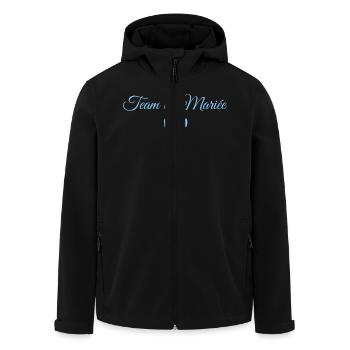 Team Die Braut Blaue Schleife - Recycelte Männer Softshell-Jacke von Stanley/Stella - Schwarz - Vorne - AI Model Male 185 light (185cm)