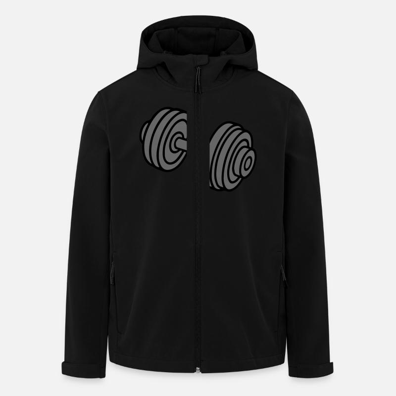 Hantel Gewichte Symbol - Recycelte Männer Softshell-Jacke von Stanley/Stella - Schwarz