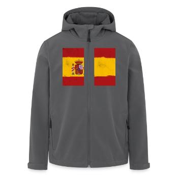 Drapeau de l’Espagne - Veste softshell homme en polyester recyclé Stanley/Stella - noir - Devant - AI Model Male 185 light (185cm)