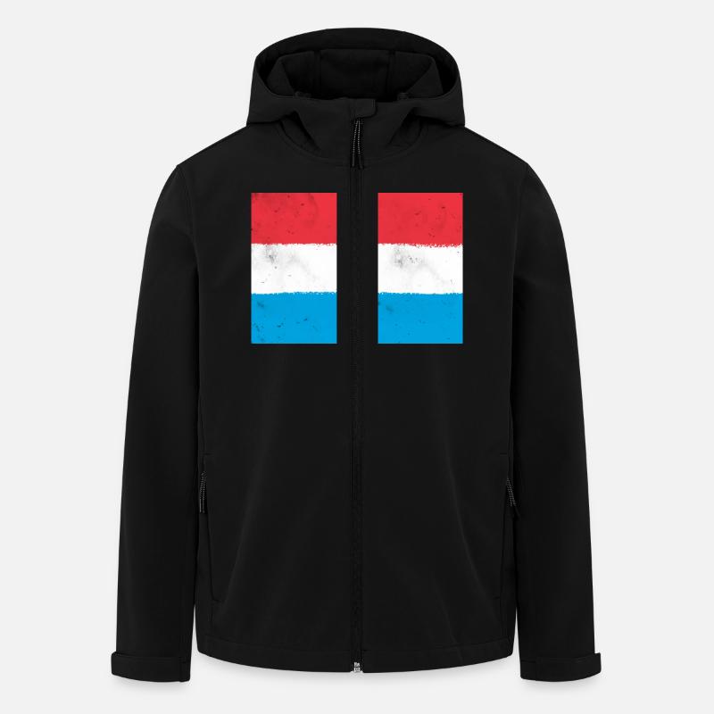 Flagge von Luxemburg - Recycelte Männer Softshell-Jacke von Stanley/Stella - Schwarz