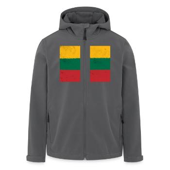 Flagge von Litauen - Recycelte Männer Softshell-Jacke von Stanley/Stella - Schwarz - Vorne - AI Model Male 185 light (185cm)