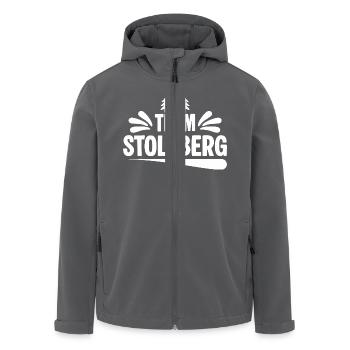 Team Stollberg - Recycelte Männer Softshell-Jacke von Stanley/Stella - Schwarz - Vorne - AI Model Male 185 light (185cm)