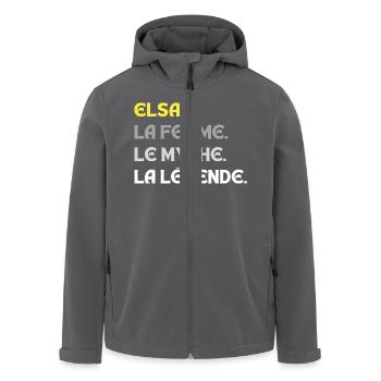 ELSA LA FEMME LE MYTHE LA LEGENDE - Veste softshell homme en polyester recyclé Stanley/Stella - noir - Devant - AI Model Male 185 light (185cm)