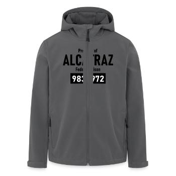 Alcatraz - State Prison - 1934 - San Francisco - Men’s Recycled Softshell Jacket by Stanley/Stella - black - Front - AI Model Male 185 light (185cm)