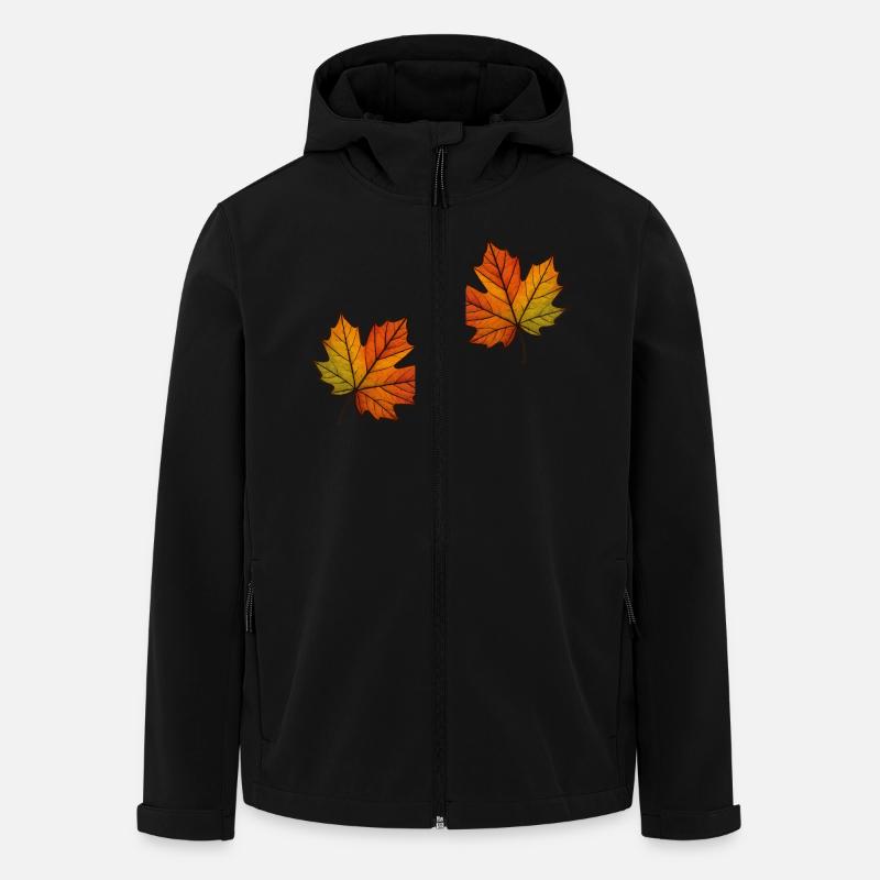 Leaf Autumn Maple Leaf 2 - Men’s Recycled Softshell Jacket by Stanley/Stella - black