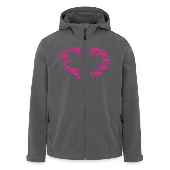 Herz aus Herzen - Recycelte Männer Softshell-Jacke von Stanley/Stella - Schwarz - Vorne - AI Model Male 185 light (185cm)