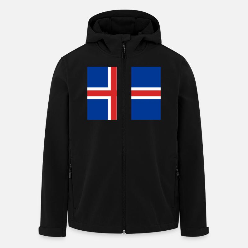 island, iceland, fahne, flagge - Recycelte Männer Softshell-Jacke von Stanley/Stella - Schwarz