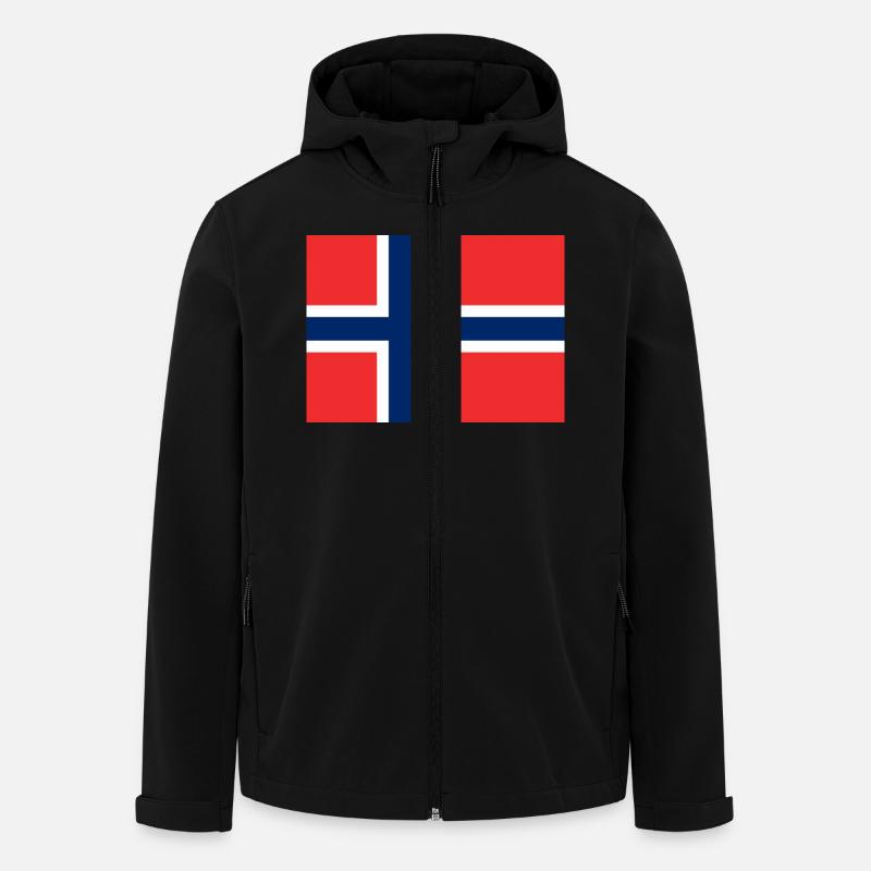 Norwegen Fahne Flagge - Recycelte Männer Softshell-Jacke von Stanley/Stella - Schwarz