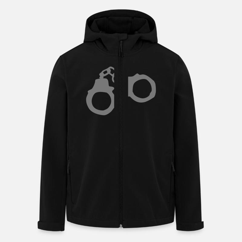 handschellen_1 - Veste softshell homme en polyester recyclé Stanley/Stella - noir