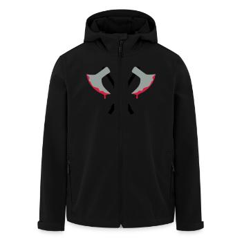 Axt - Blut - Recycelte Männer Softshell-Jacke von Stanley/Stella - Schwarz - Vorne - AI Model Male 185 light (185cm)