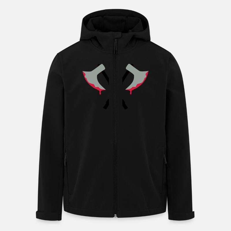 Axt - Blut - Recycelte Männer Softshell-Jacke von Stanley/Stella - Schwarz