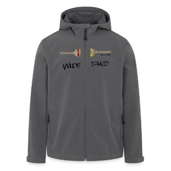 Widerstand - Recycelte Männer Softshell-Jacke von Stanley/Stella - Schwarz - Vorne - AI Model Male 185 light (185cm)
