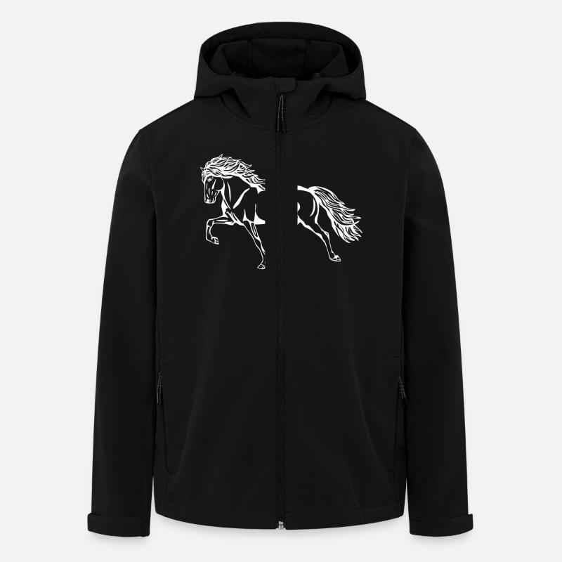Weißer Tölter - Recycelte Männer Softshell-Jacke von Stanley/Stella - Schwarz